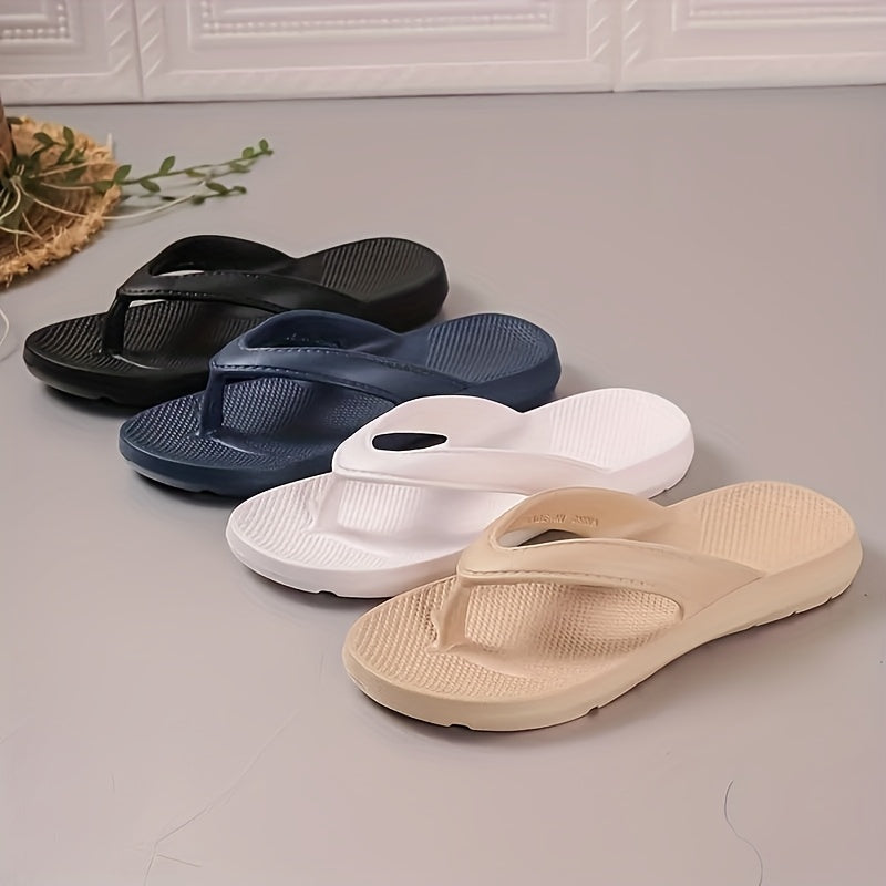 [Anti-Slip Design] Women's EVA Flip-Flops - Comfortable, Anti-Slip Thick-Soled Slides, Black and White, Brown, Suitable for Indoor/Outdoor Use, Beach, Women Shoes