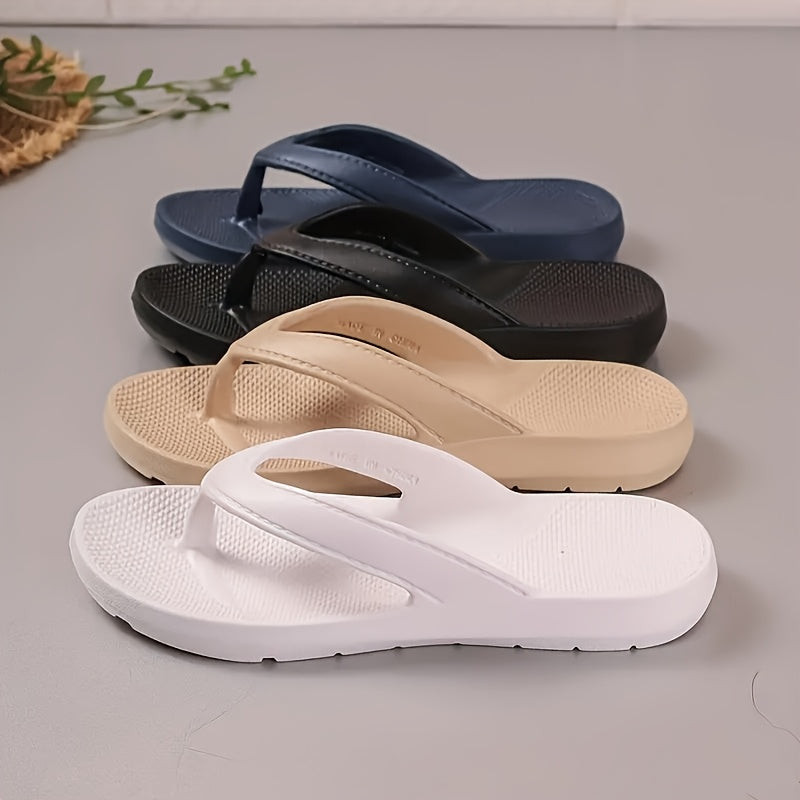 [Anti-Slip Design] Women's EVA Flip-Flops - Comfortable, Anti-Slip Thick-Soled Slides, Black and White, Brown, Suitable for Indoor/Outdoor Use, Beach, Women Shoes