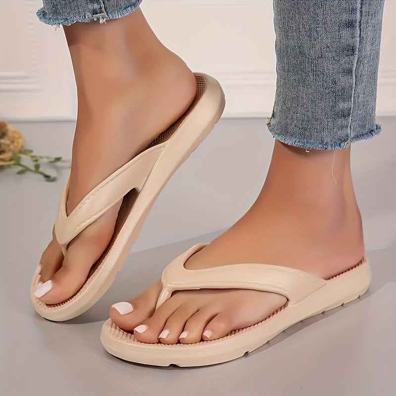 [Anti-Slip Design] Women's EVA Flip-Flops - Comfortable, Anti-Slip Thick-Soled Slides, Black and White, Brown, Suitable for Indoor/Outdoor Use, Beach, Women Shoes
